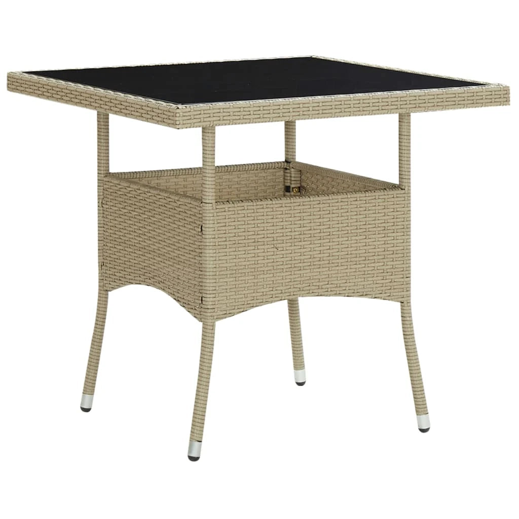 Set da pranzo da giardino in vimini e vetro beige 3 pezzi 02_0014748