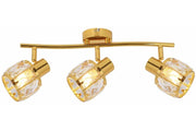 Plafoniera oro con cristalli 3xE14 Crownie Reality