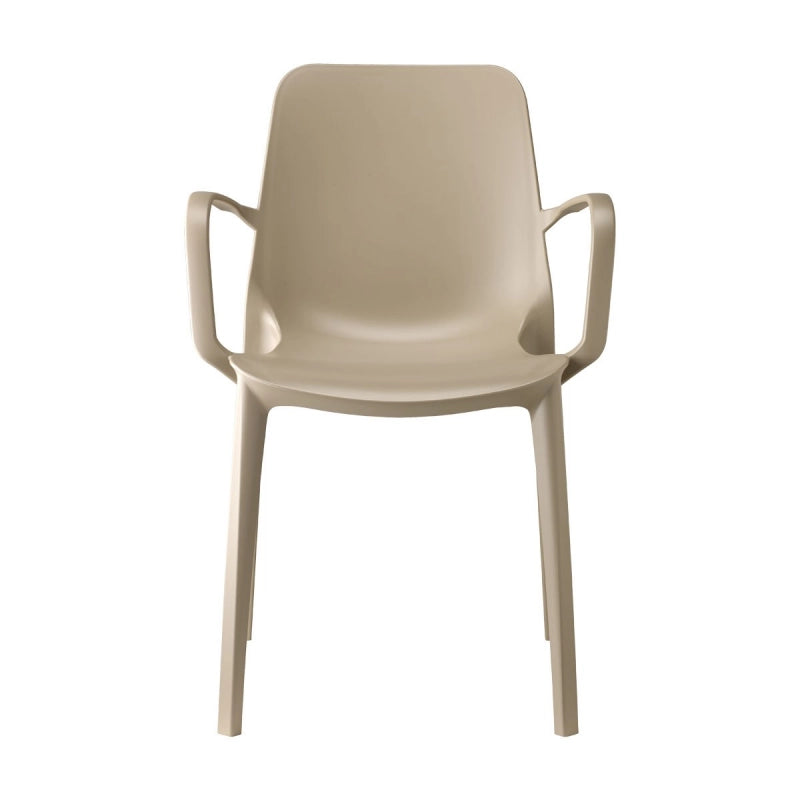 SET 4 SEDIE GINEVRA TECNOPOLIMERO CON BRACCIOLI SCAB DESIGN - Tortora 15