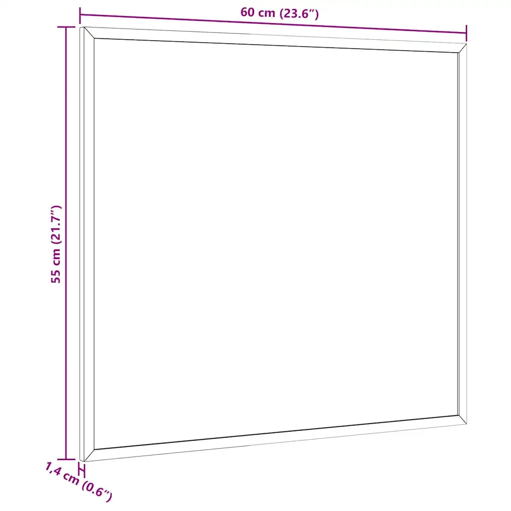Lavagna con cornice in legno massello di pino nera 60x55 cm CFW2169994
