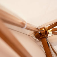 Mezzo Ombrellone da Giardino 2x3m Palo in Legno Ecrù