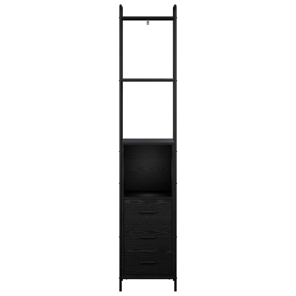 Mobile da Bagno Rovere Nero 40 x 36 x 200,5 cm 8014040