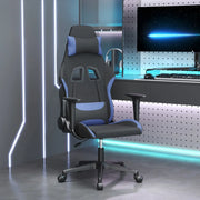 Sedia da Gaming Nero e Blu in Tessuto 345497
