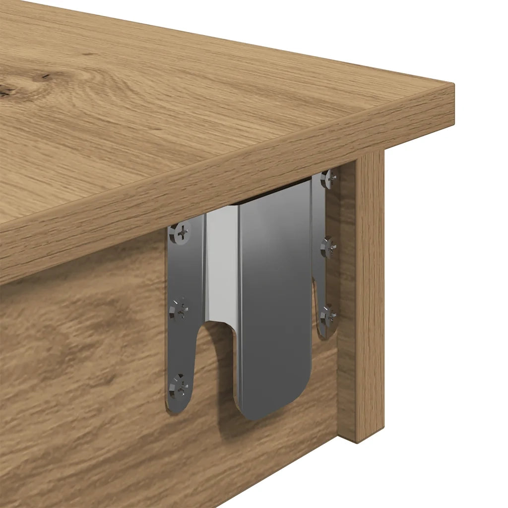 vidaXL Bancone da Muro Rovere Artigianale Legno Multistrato