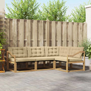 Set di divani da esterno 4 pz Bianco e Beige 3388647