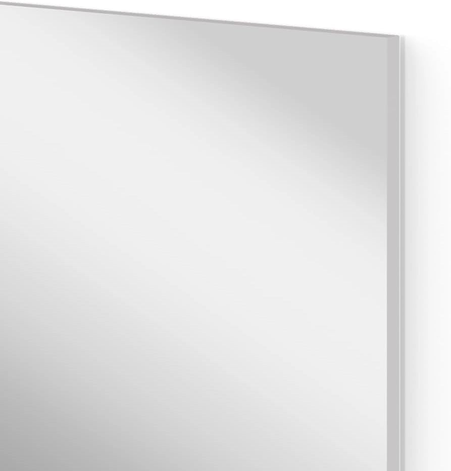 Specchio bagno Viola, Bianco, 80 x 65 cm, montabile a parete e compatibile con la collezione Viola