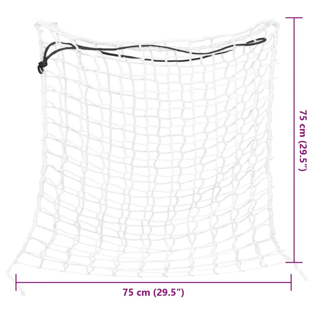 Reti da Fieno 2 pz Rotondi Bianchi 75x75 cm PP CFW2823815