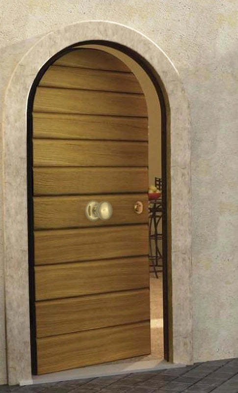Pomolo fisso per porta SAGUATTI 408/70PB in ottone oro lucido