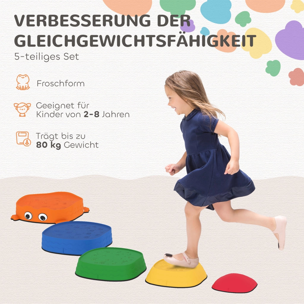 Set pietre equilibrio giardino ¨C zephmum ¨C colorato, plastica, 5 pezzi