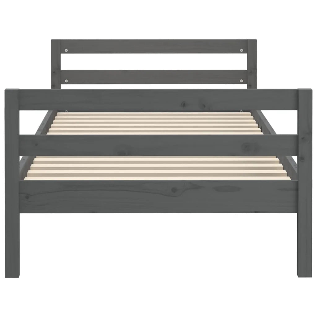 Giroletto Grigio 75x190 cm in Legno Massello di Pino 821641