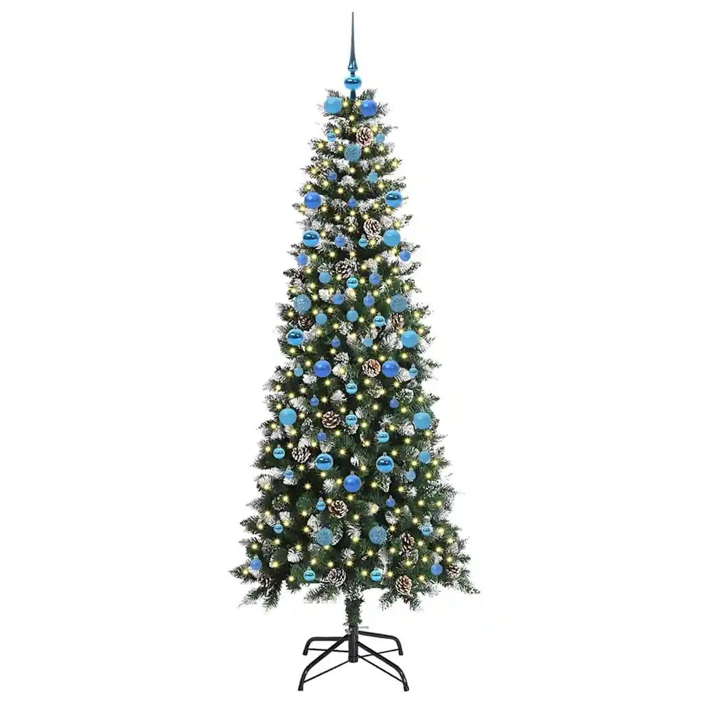 Albero di Natale artificiale con 300 LED Verde 210 cm