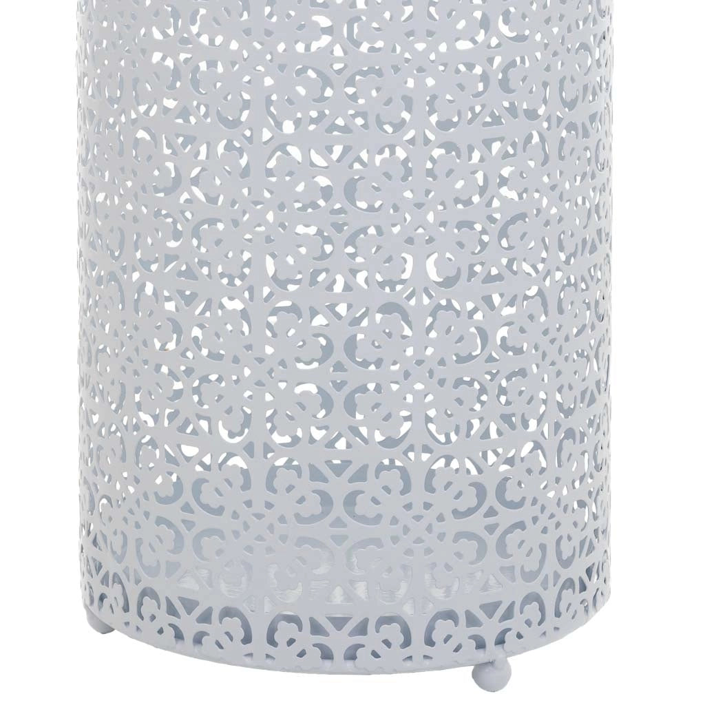 Portaombrelli tondo in metallo bianco d20x50h