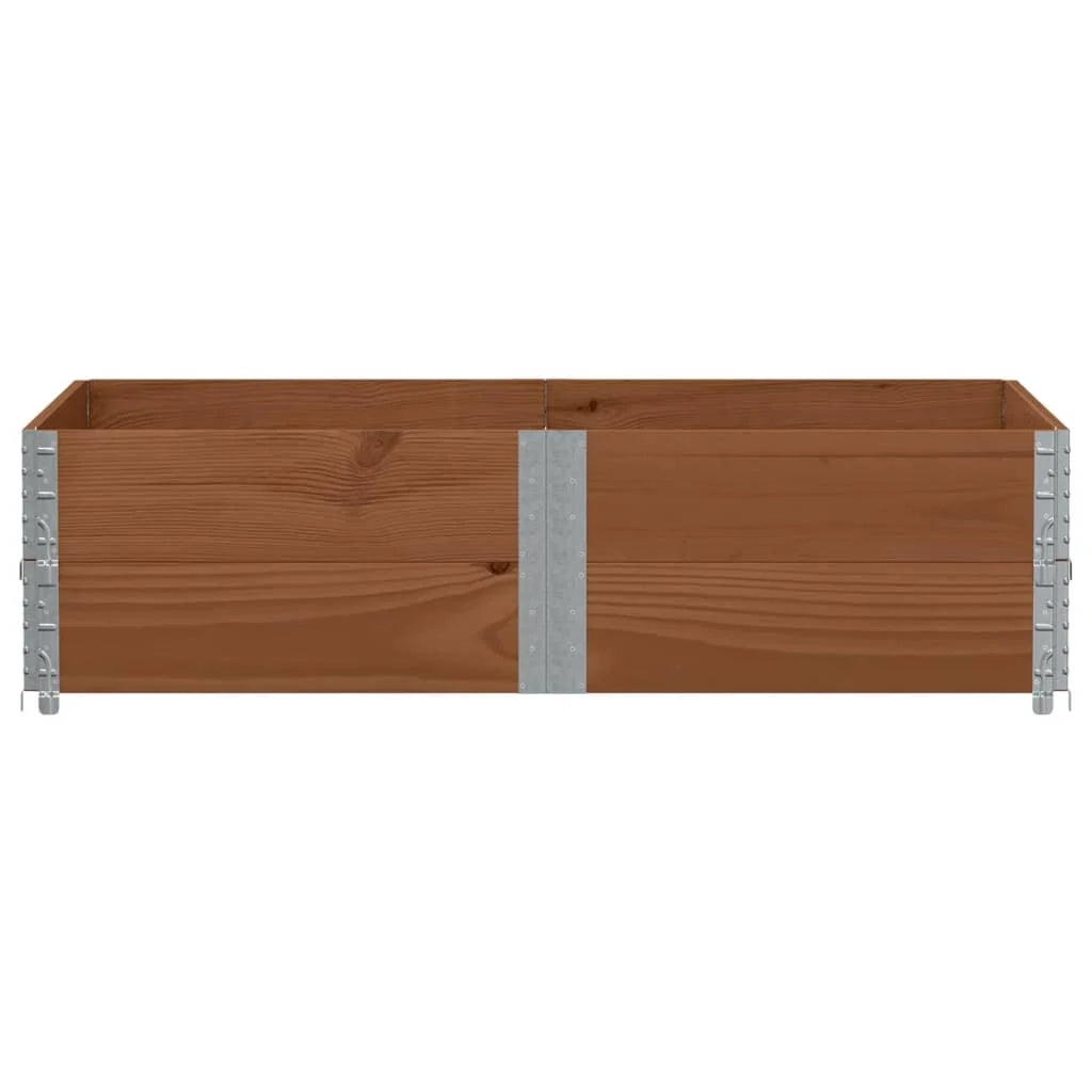 Vassoio per fioriera aiuola rialzata piante fiori terrazza giardino 150 x 100 cm legno massello di pino marrone 02_0037420