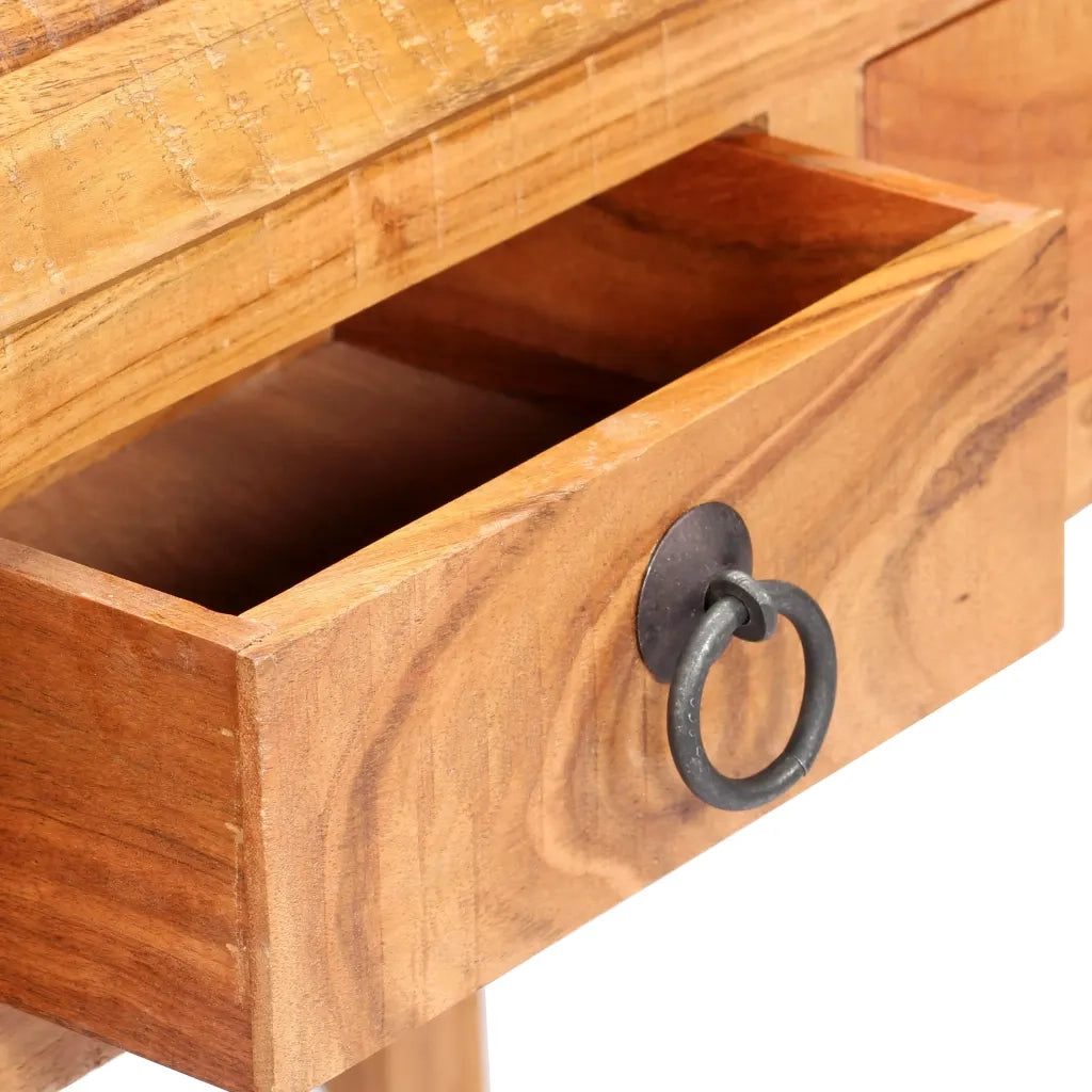 Scrivania 90x40x107cm in Legno Massello di Acacia cod mxl 67015