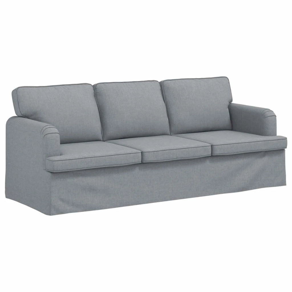 Divano Grigio chiaro 201 x 80 x 85 cm Tessuto