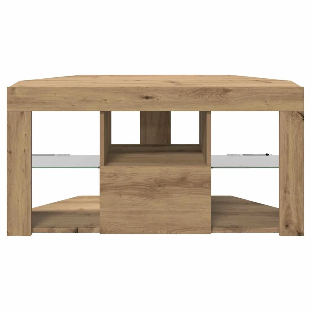 Mobile TV LED Angolare Rovere artigianale 100 x 40 x 50 cm 889804