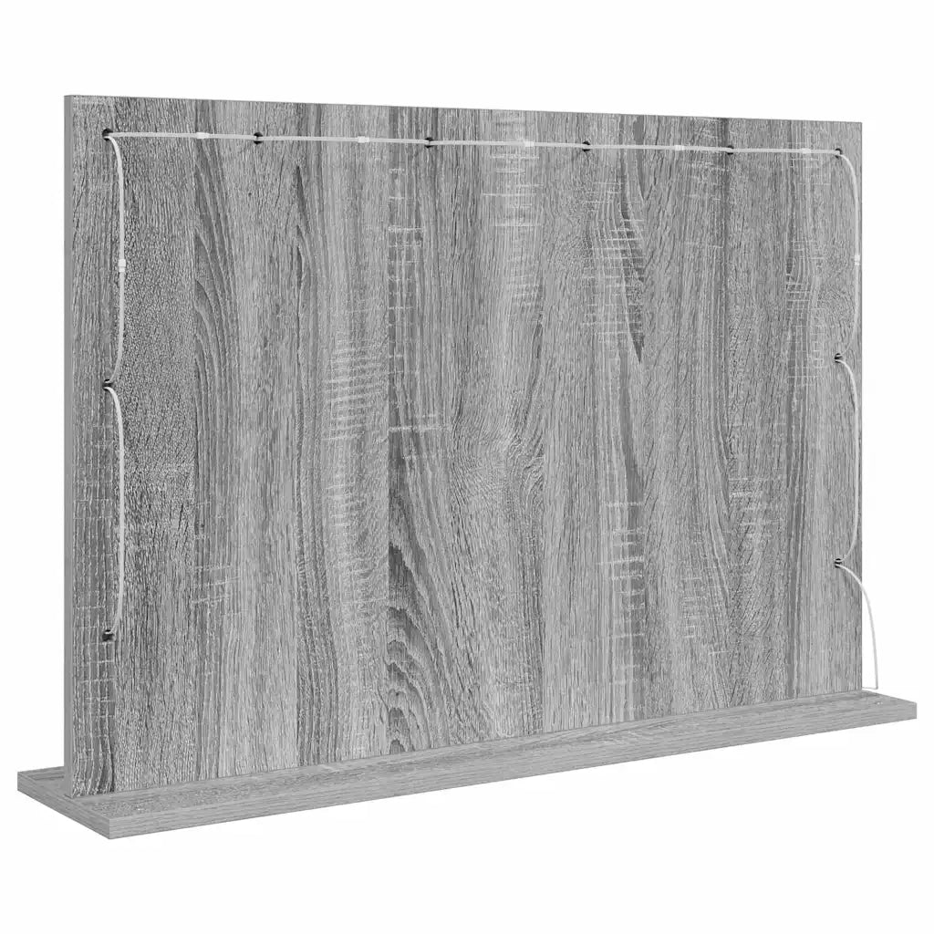 Specchio da Vanità Grigio Sonoma 80 x 55 x 18 cm Rettangolare 868298
