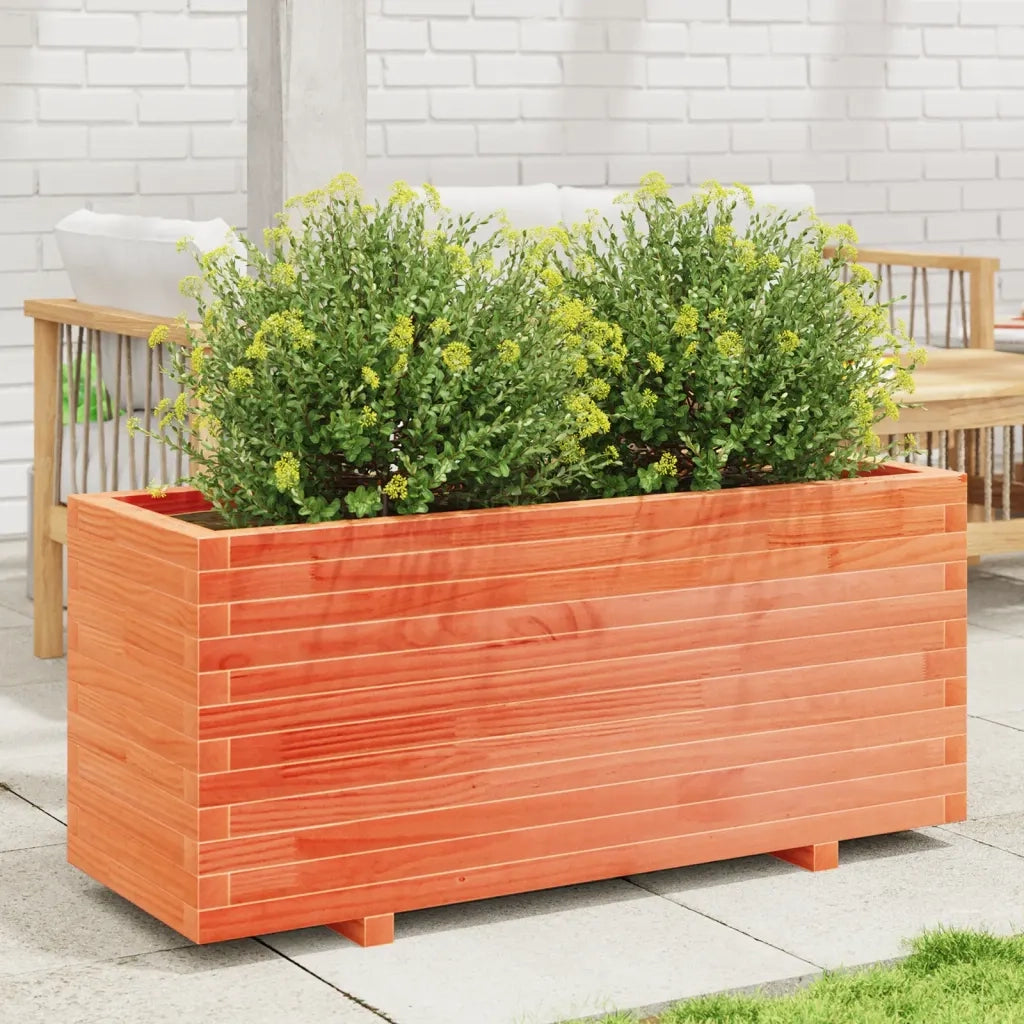vidaXL Fioriera Giardino Marrone Cera 110x40x49,5 Legno Massello Pino