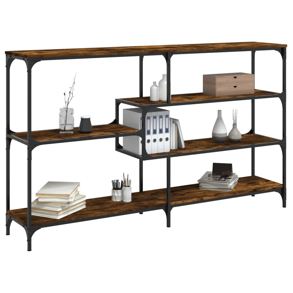 Tavolo Consolle Rovere Fumo 160x32x95 cm Legno Multistratocod mxl 83322