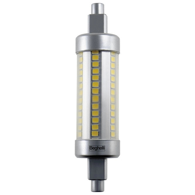 Beghelli lampadina LED filamento R7s 78mm, 5W, 700 lumen, luce neutra 4000K, attacco R7s, 360°, durata 15000 ore
