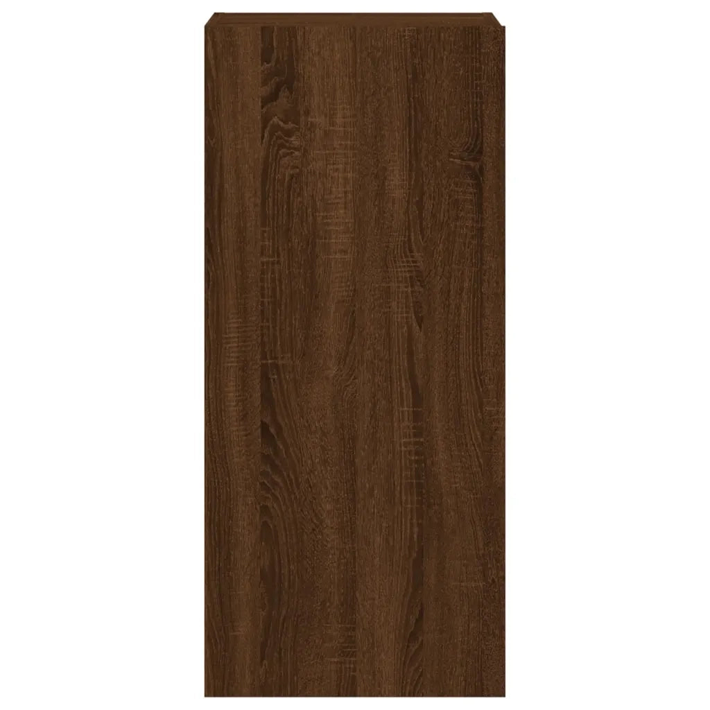 Mobile TV Parete Rovere Marrone 40,5x30x90 cm Legno Multistrato