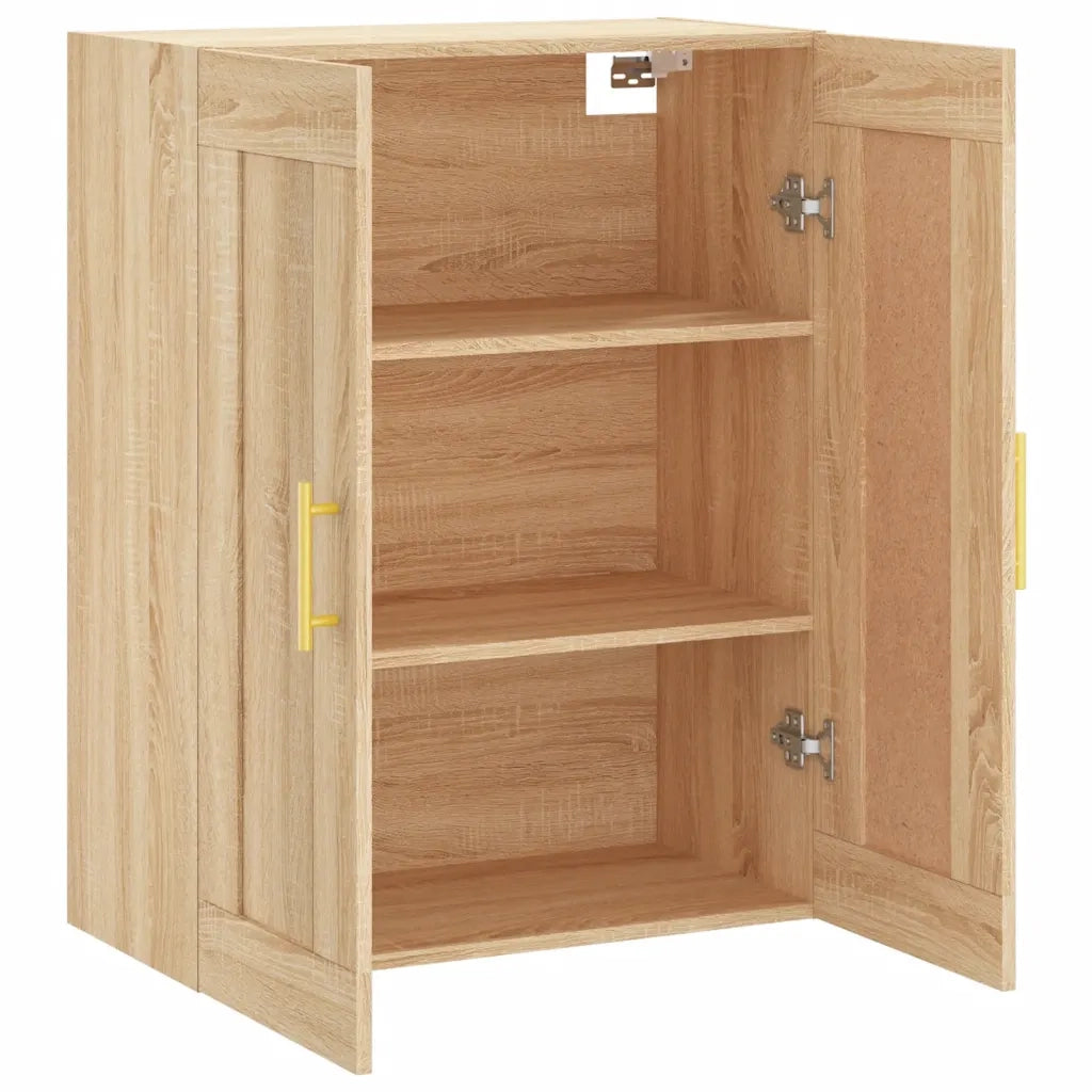 Mobile a Parete Rovere Sonoma 69,5x34x90 cm Legno Multistrato 830367