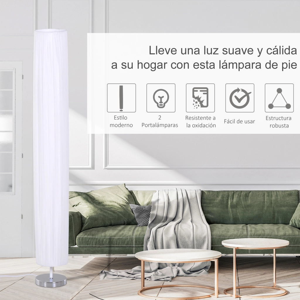 Lampada da Terra Moderna per Soggiorno Camera da Letto ¨C zephmum ¨C 120 cm Bianco