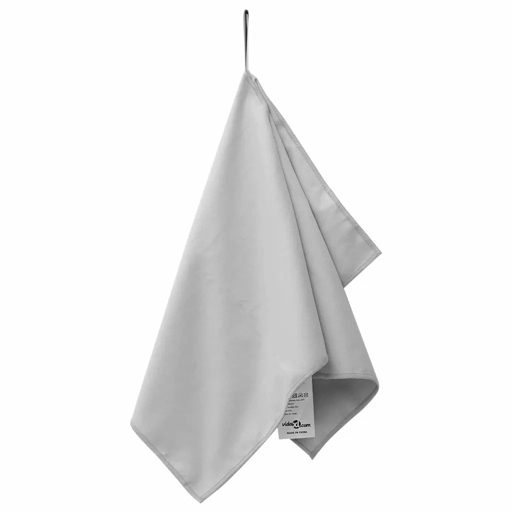 Asciugamani Sportivi 2 pz | Teli per bagno Grigio 50 x 30 cm