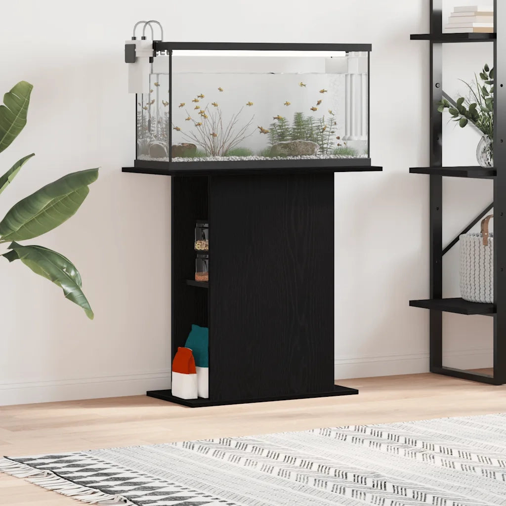 Supporto per acquario in rovere nero 75x36x72,5 cm in legno ingegnerizzato CFW7710645