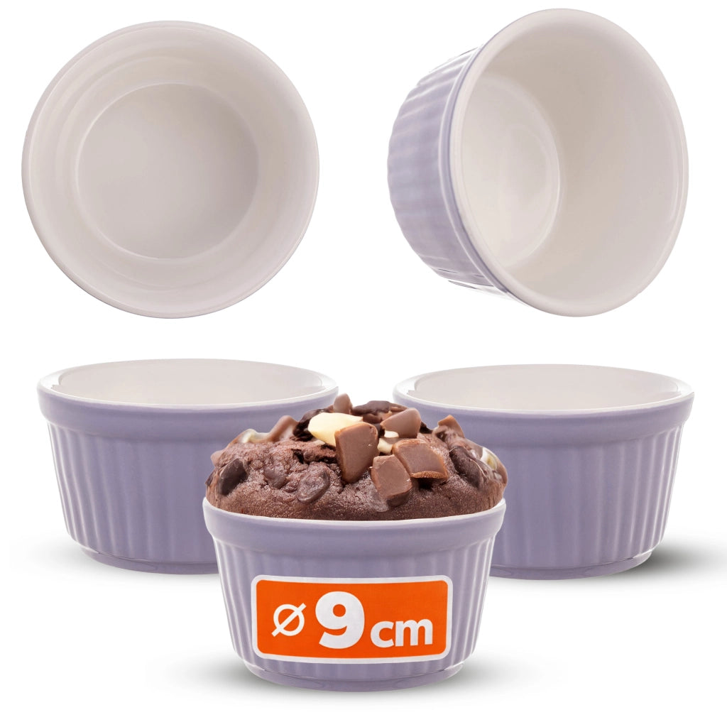 KADAX Set di 3 ciotole da forno per zuppiere, resistenti al forno, diametro 9 cm, capacità 150 ml.
