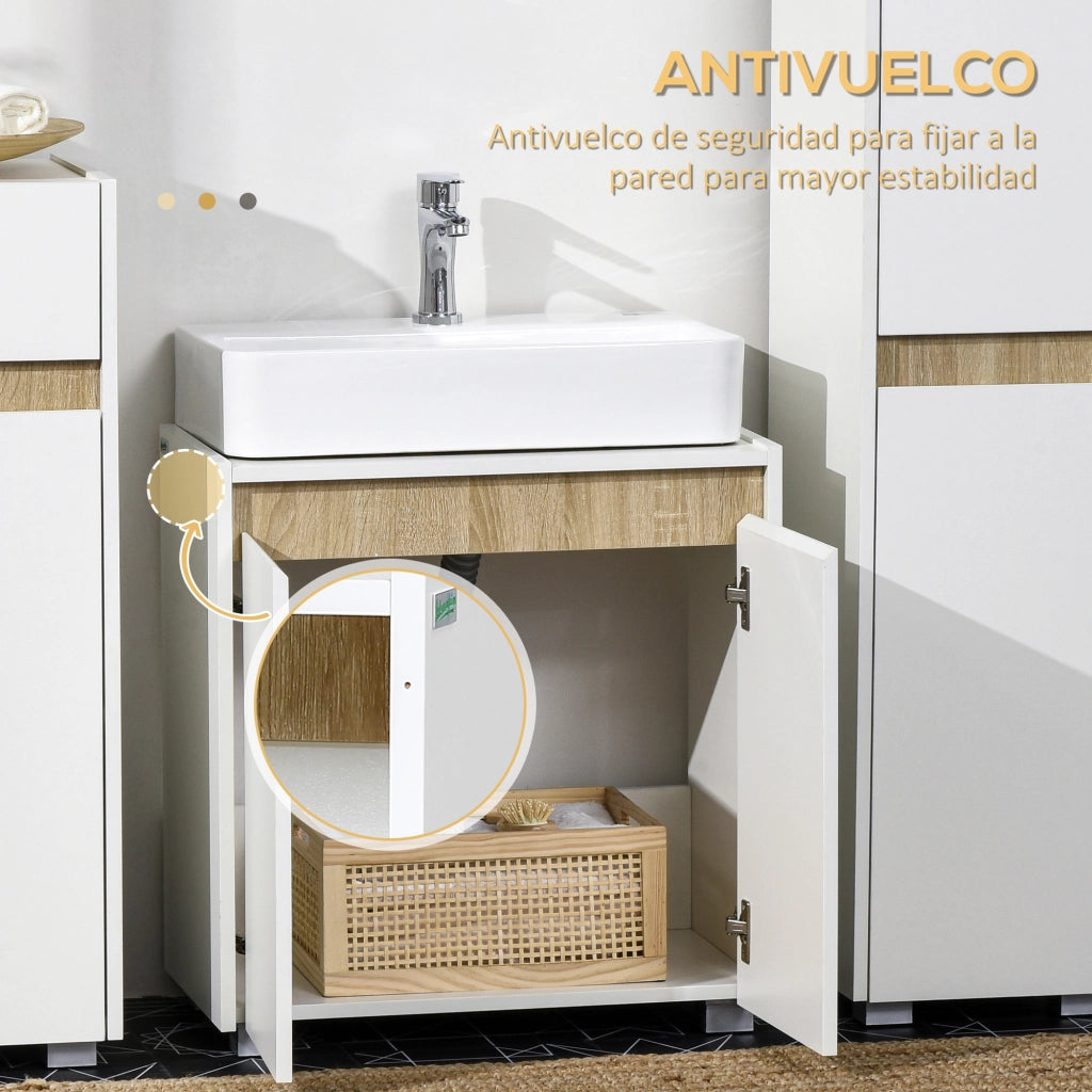 Mobile sottolavabo con 2 ante ¨C Xylo ¨C Bianco 57x33x60 cm