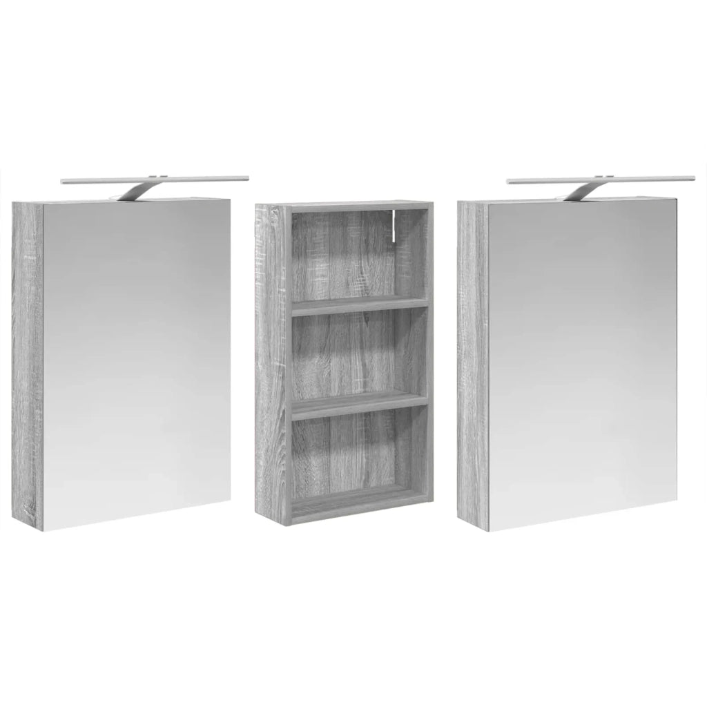 Set di Armadi da Bagno con lo scaffale 3 pcs 140 x 14,5 x 70 cm 3403789