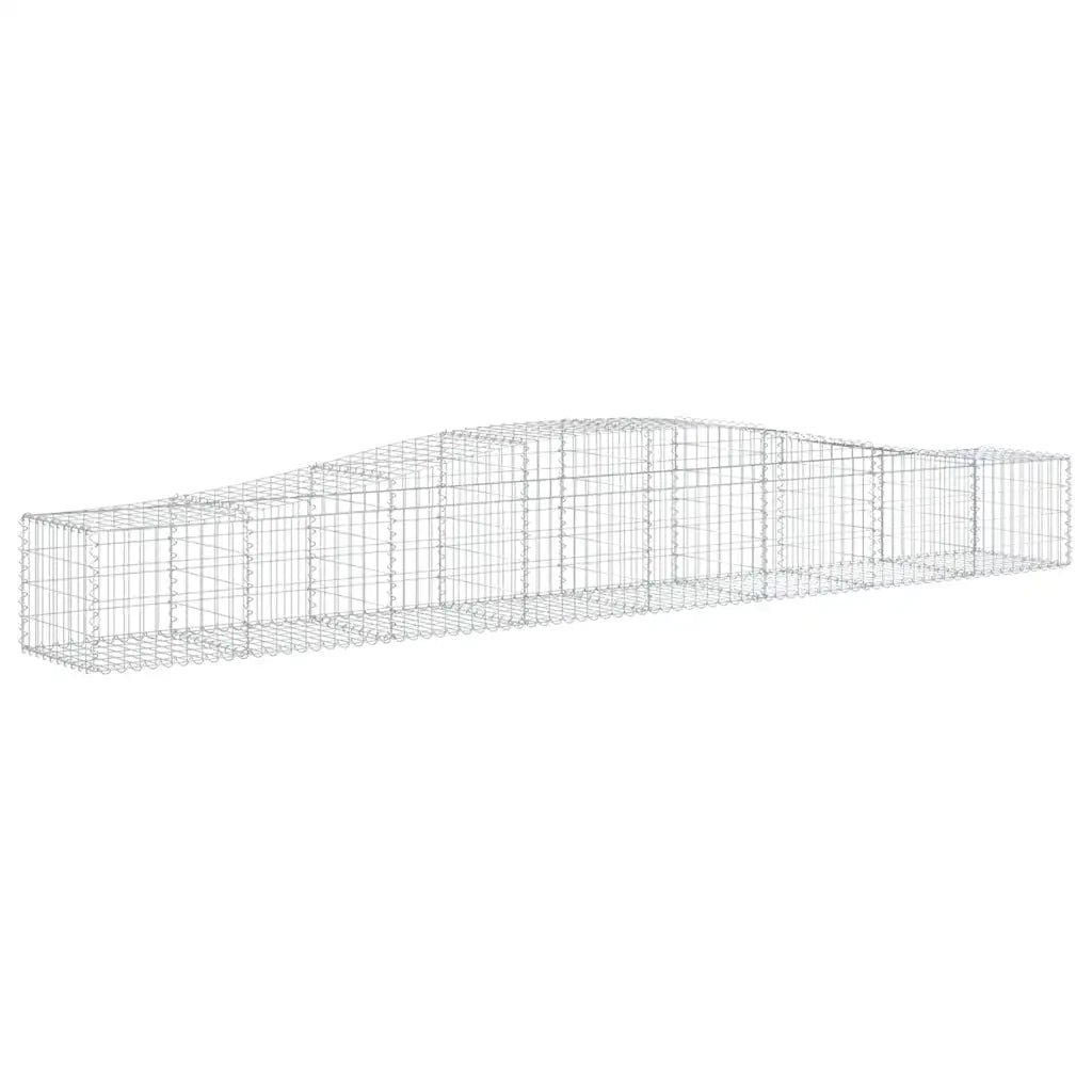 Cesti Gabbioni ad Arco 3 pz 400x50x40/60 cm Ferro Zincato