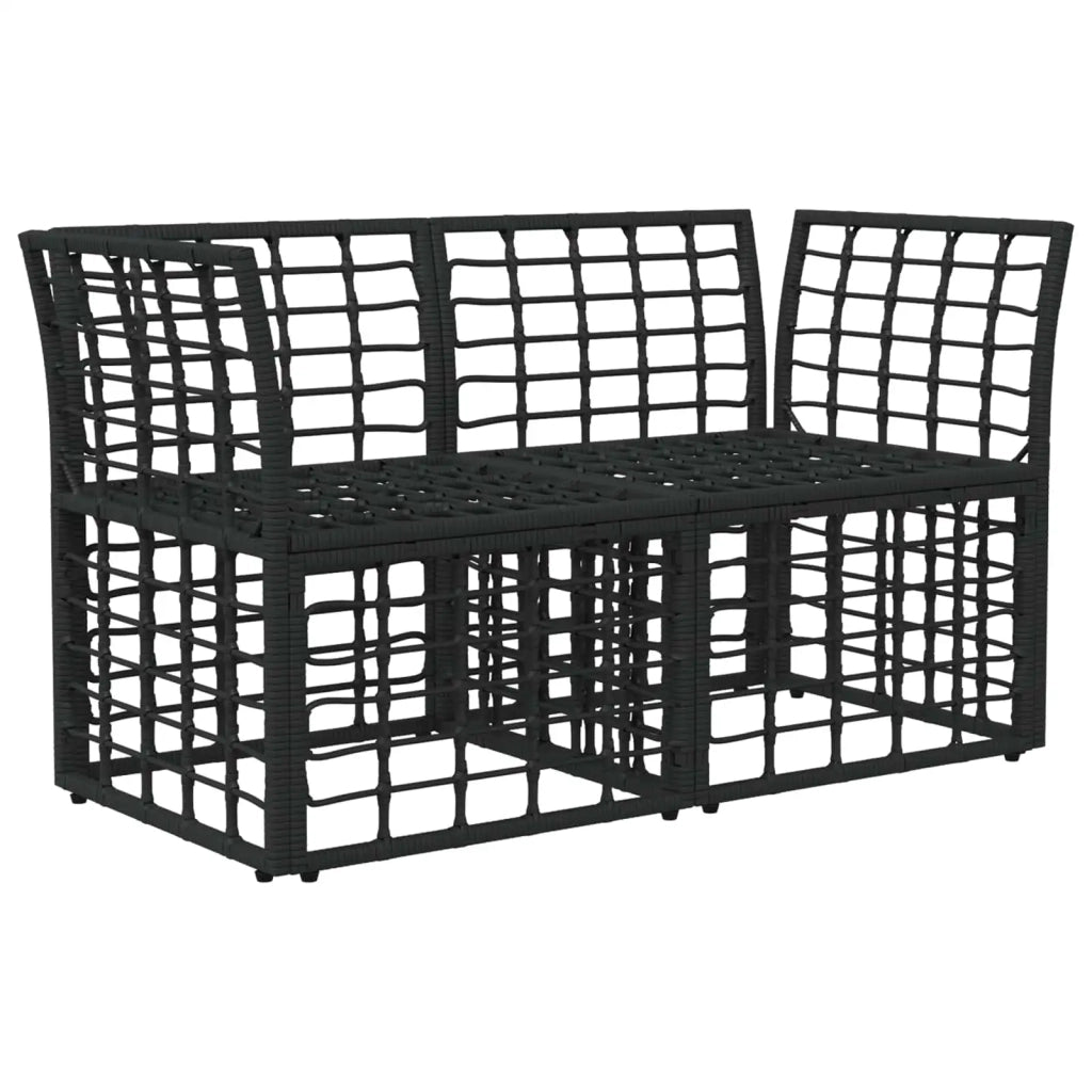 Loveseat da esterno 2 pz 2-Numero di posti Nero e Grigio scuro 42026727