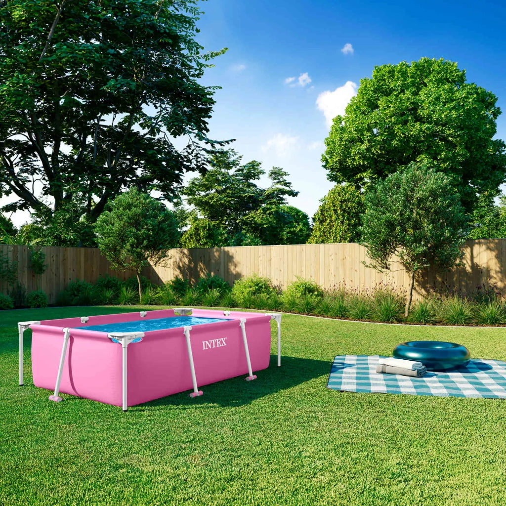 INTEX Piscina da giardino con telaio in metallo sopra il terreno Rosa 42035609
