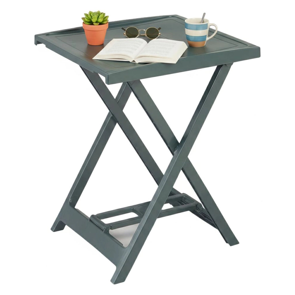 Ohatchee, Tavolo da Esterno 2 Posti Made in Italy, 60x47x65h cm Verde