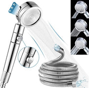 Set di doccia con tubo - Testa di doccia regolabile - 3 modalità di spruzzo - Economia d'acqua - Rotazione 360° - Testa di doccia ad alta pressione per bassa pressione dell'acqua