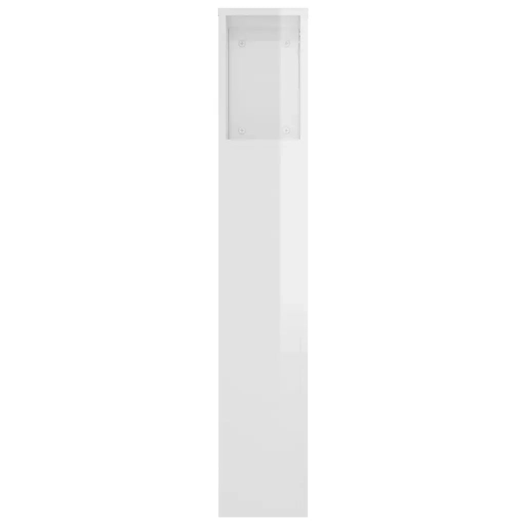 Testiera con Scomparti Bianco Lucido 220x18,5x104,5 cm cod mxl 53479