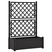 Fioriera | Cassetta per fiori | Vaso da Giardino con Graticcio 100x43x142 cm PP Antracite