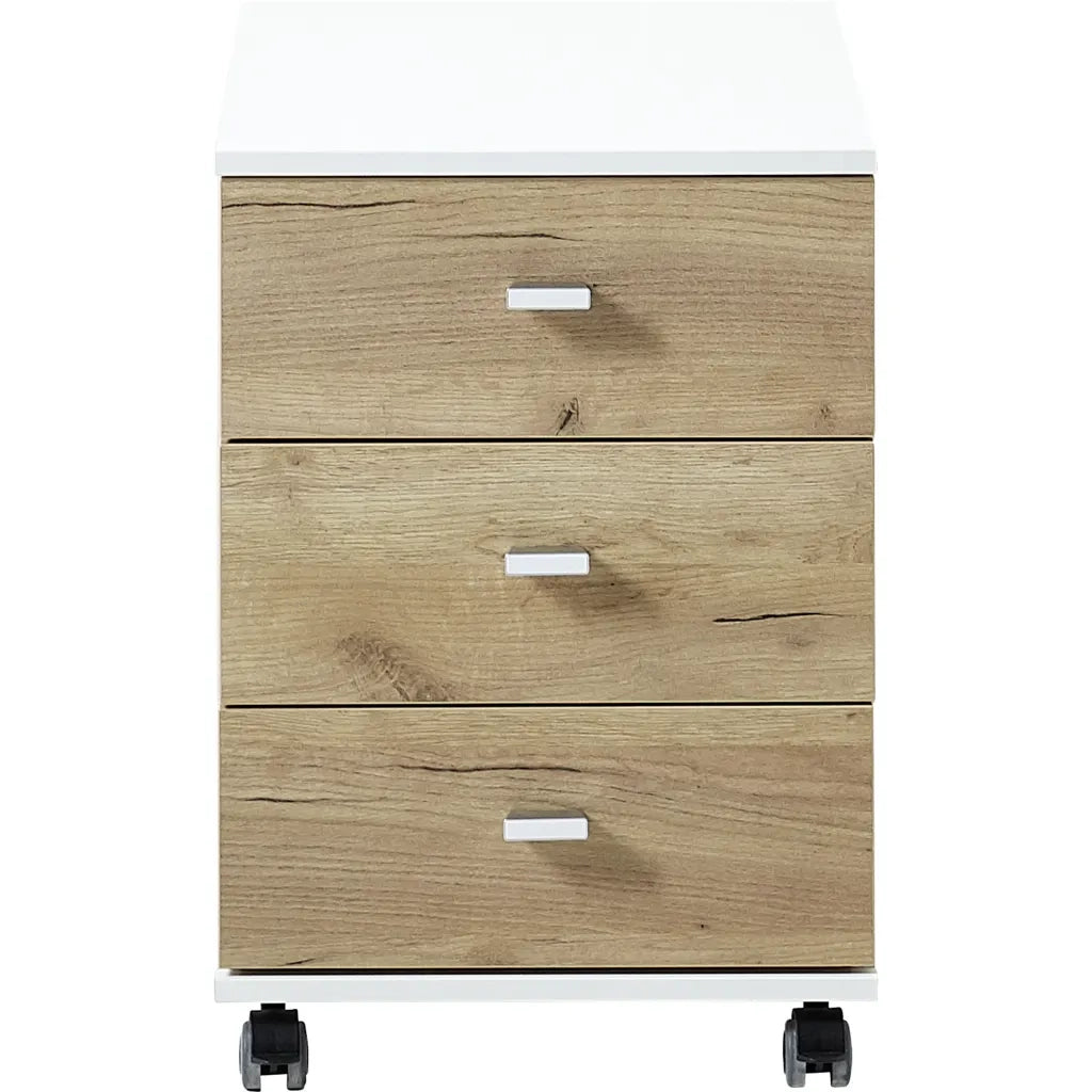 Germania Schedario e Ruote Altino 40x48,9x56,9cm Rovere Navarra Bianco 426459