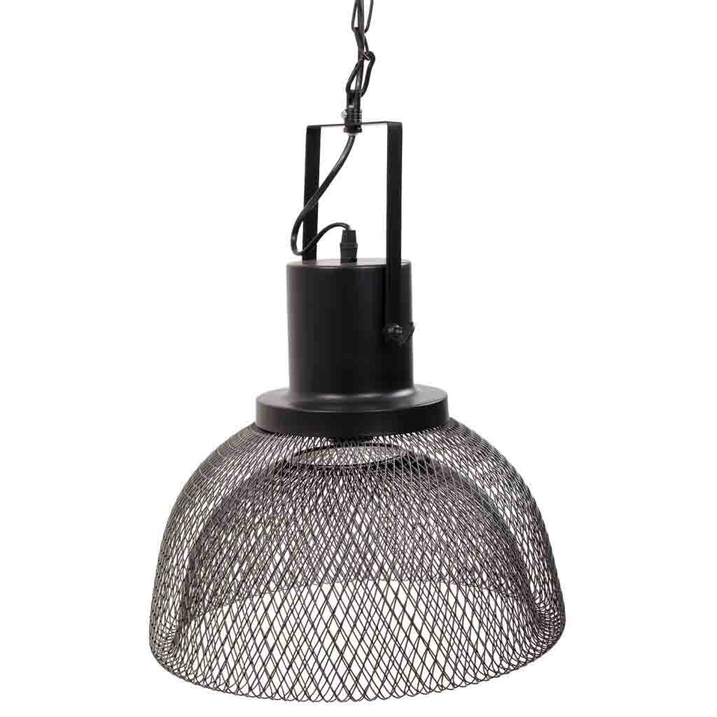 Plafoniera in metallo nero 35x35x110/35h