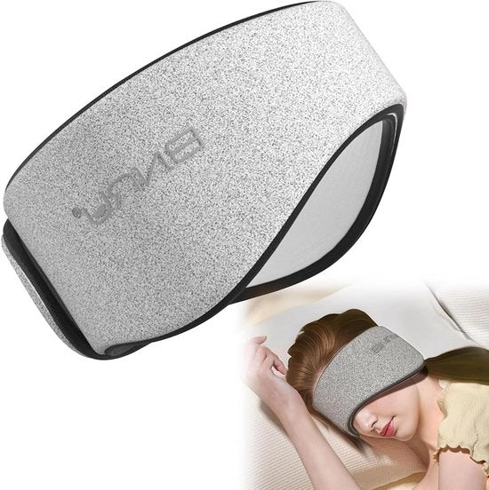 Maschera da sonno - Cintura regolabile - Grande - Grigio - 1 pezzo