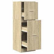 Mobiletto da farmacia multifunzionale con vano contenitore 40 x 41 x 118 cm stile classico in legno di rovere Sonoma ingegnerizzato 02_0050639