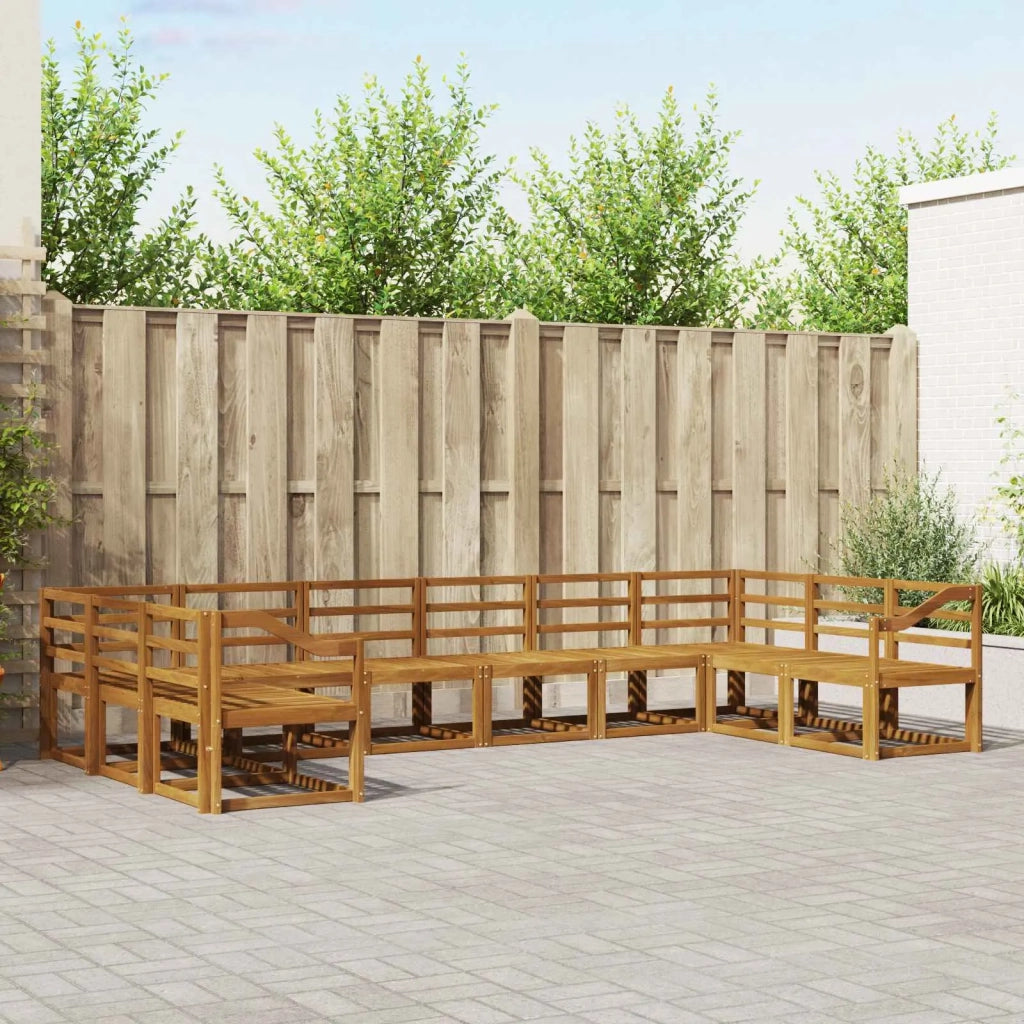 Set di divani da esterno 10 pcs Naturale