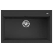 Elleci lavello monovasca Best 130, 79x51 cm, sopratop, keratek nero 86, piletta Flow Pro Black, LKB13086BKM