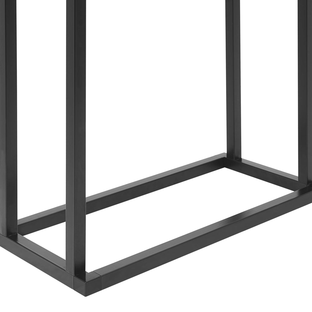 Portasciugamani in acciaio Nero opaco 2 binari Accessori per il bagno Portasciugamani da terra Design moderno