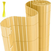Pannelli di separazione per giardino e terrazza in PVC 1,4x4m a forma di V, resistente al vento e alle intemperie, UV-resistente, per giardino e terrazza, in bambù.