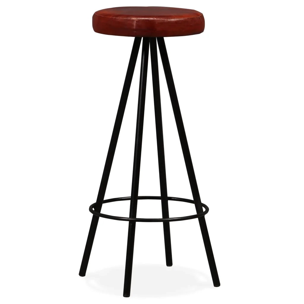 Sgabelli da Bar 4 pz in Vera Pelle 245444