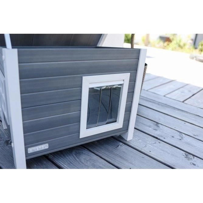 Casetta per gatti - KERBL - ECO Eli - Grigio / Bianco - 57 x 45 x 43 cm