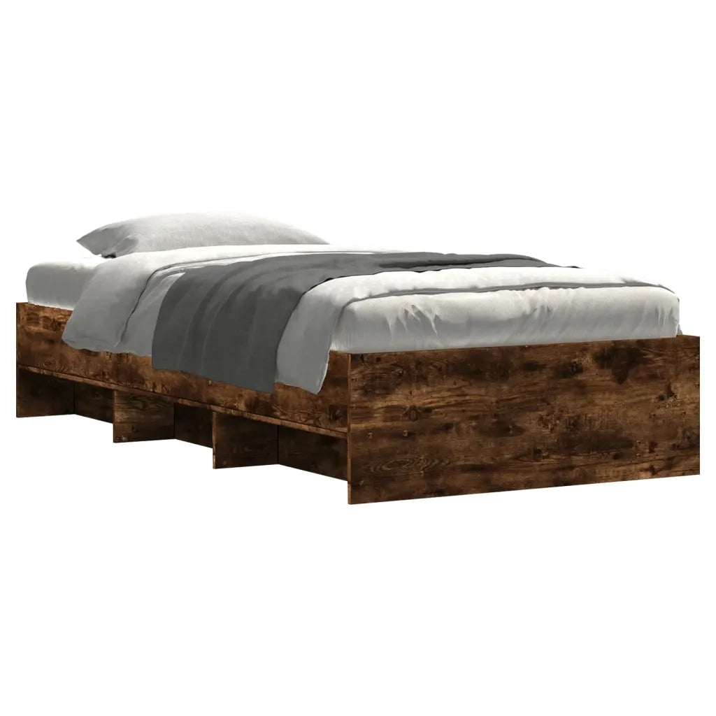 Giroletto senza Materasso Rovere Fumo 100x200 cm in Truciolato 3295671